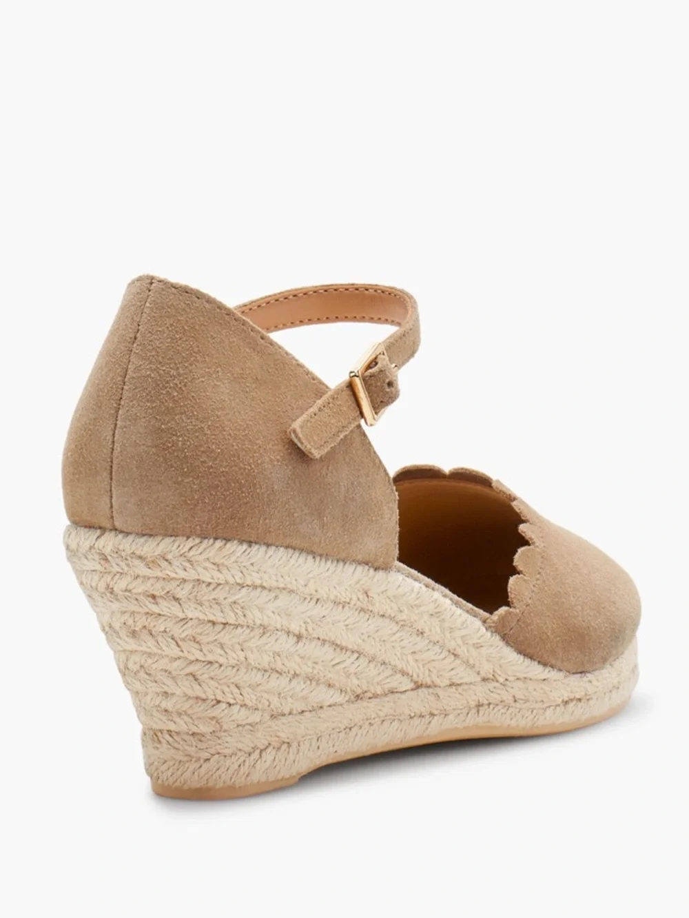 TALBOTS LYNDSAY ESPADRILLE WEDGES - SCALLOP EDGE SZ: 7.5 NWOT
